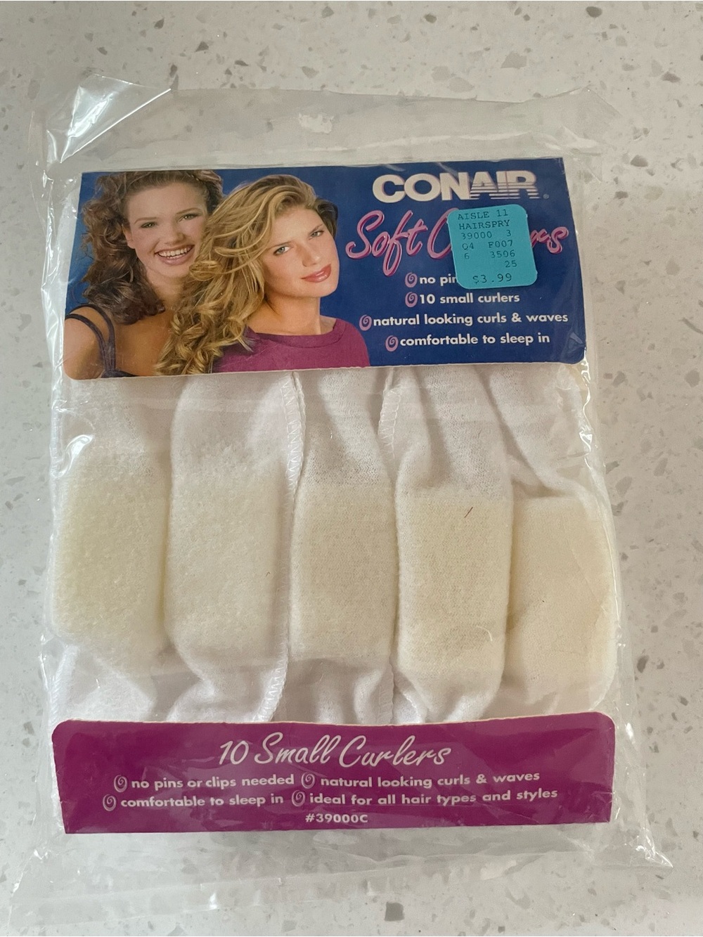 VTG Conair Soft Curlers Small 10 Count Foam Rollers No Pins Clips New